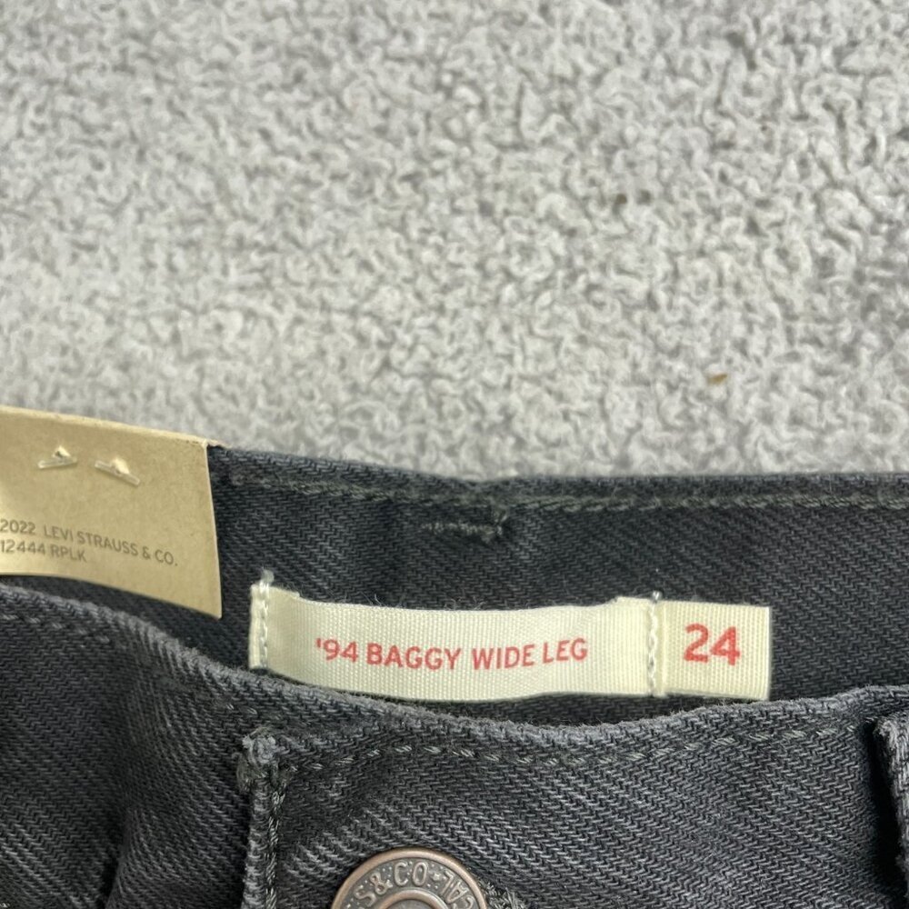 NEW Levi’s ’94 Baggy Wide Leg Jeans Women’s 24x31 Vintage Insprired Black k1048 - Picture 10 of 12